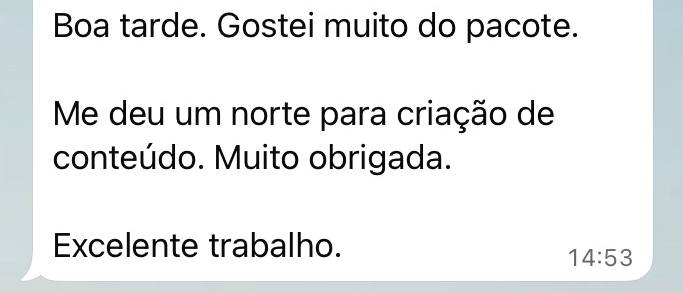Depoimento de cliente: O pacote deu direção para a criação de conteúdo