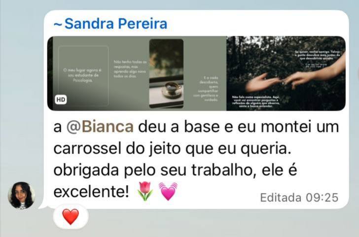 Depoimento de cliente: A base permitiu montar o carrossel do jeito desejado